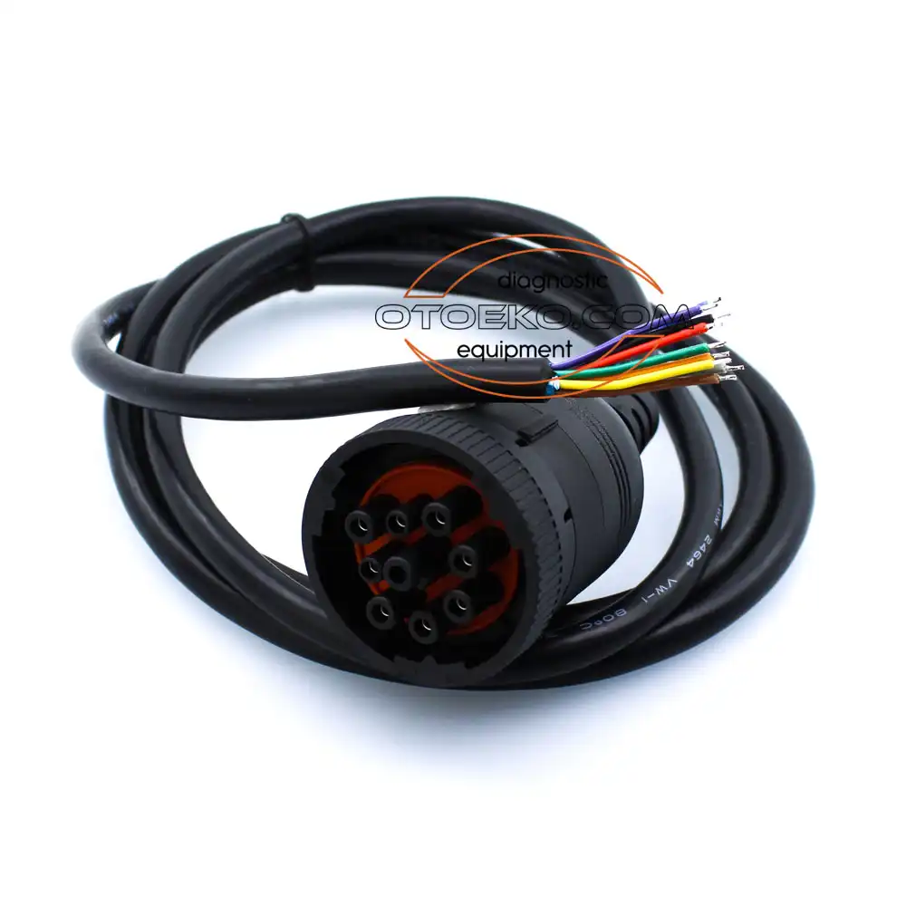 J1939 9 Pin Ucu Açık Kablo / Siyah — Industrial OBD2 Diagnostic Adapter Cable - 6